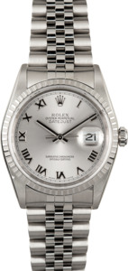 Rolex Datejust 16220 Silver Roman