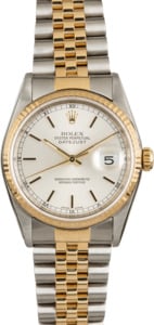 PreOwned Rolex Datejust 16233 Silver Luminous Dial