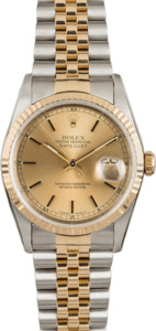 PreOwned Rolex Datejust 16233 Champagne Index Dial