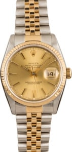 Pre-Owned Rolex Mens Datejust 16233 Fluted Bezel