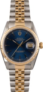 Pre Owned Blue Dial Rolex Datejust 16233