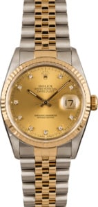 Pre-Owned Rolex Datejust 16233 Diamond Dial Watch