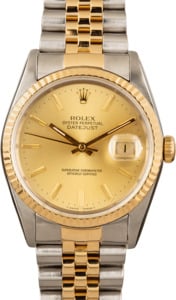Used Rolex Datejust 16233 Two Tone Jubilee Champagne Dial