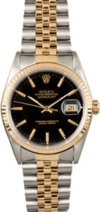 Rolex Datejust 16233 Black Dial 100% Authentic