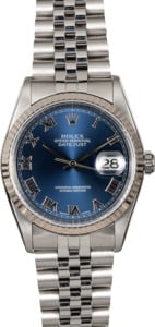 Rolex Datejust 16234 Blue Roman Dial