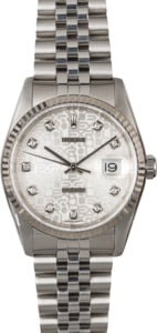 Rolex Datejust 16234 Silver Diamond Jubilee Dial