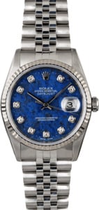 Rolex Datejust 16234 Blue Diamond Sodalite Dial