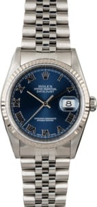 Used Rolex Datejust 16234 Blue Roman Dial