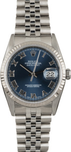 Rolex Steel Datejust 16234 Blue Dial