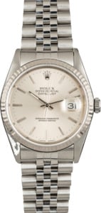 Pre Owned Rolex Datejust Silver Dial 16234