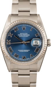Pre-Owned Rolex Datejust 16234 Blue Roman Dial
