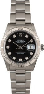 Rolex Datejust 16264 Turn-O-Graph Black Diamond Dial