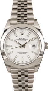 Rolex Datejust 41 Ref 126300 White Dial Jubilee Bracelet T