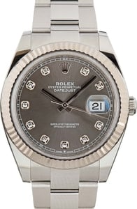 Pre-Owned Rolex Datejust 41 Ref 126334 Slate Diamond Dial