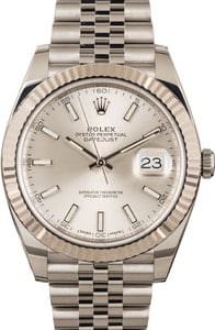 Rolex Datejust 41MM Stainless Steel, Jubilee Band Silver Chromalight Dial, B&P (2022)