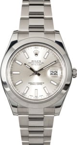 Rolex Datejust II Ref 116300 Silver Dial with Steel Oyster