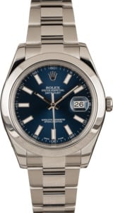 Pre-Owned Rolex Datejust 116300 Blue Dial