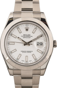 Pre-Owned Rolex Datejust II 116300 White Dial