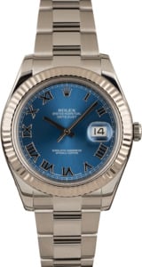 Used Rolex Steel Datejust 116334 Blue Roman Dial