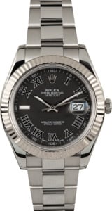 Rolex Datejust II 116334 Black Roman 100% Authentic