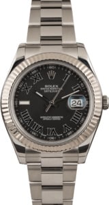 Pre Owned Rolex Datejust II Ref 116334 Matte Black Roman