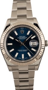 Pre-Owned Rolex Datejust II Ref 116334 Blue Dial Watch T