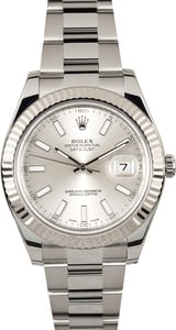 Rolex Datejust II 116334 Silver Index Dial
