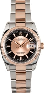 Rolex Datejust Rose Gold 116231 Tuxedo Dial