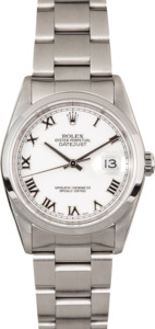 Rolex Datejust Stainless Steel Watch 16200 Roman