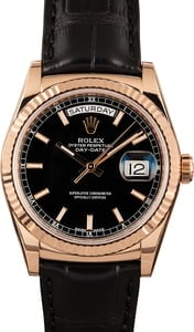 Rolex Day-Date 118135 Everose Gold w/ Leather