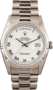 Rolex Day-Date 18239 White Gold President