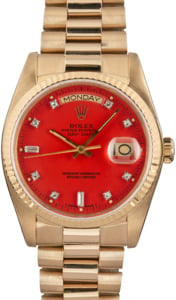 Rolex Day-Date President 18038 Coral Stella Dial