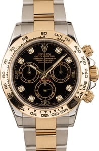 PreOwned Rolex Daytona Chronograph 116503 Black Diamond Dial