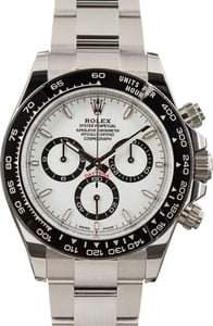 Pre-owned Rolex Daytona Ref 126500 White Dial