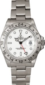 Certified Rolex Explorer II 16570 White Polar Dial