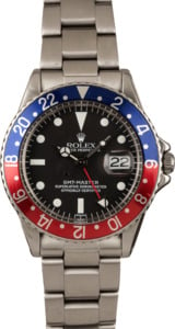 Vintage 1970 Rolex GMT-Master 1675 Pepsi Bezel Watch