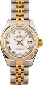 Ladies Rolex Datejust 179173 White Roman Dial
