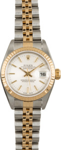 Used Silver Tapestry Dial Rolex Datejust 79173