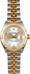 Unworn Rolex Lady Datejust 279173 Silver Diamond Dial