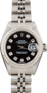 Lady Rolex Datejust 79174 Black Diamond Dial