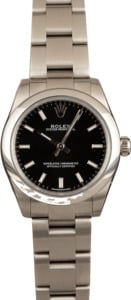 Rolex Lady Oyster Perpetual 177200 Black Luminous Dial