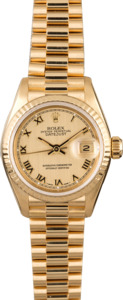 Rolex Ladies Datejust 69178 Champagne Roman Dial