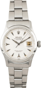 Rolex OysterDate 6518 White Arrowhead Dial