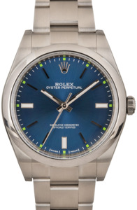 PreOwned Rolex Oyster Perpetual 114300 Blue Index Dial