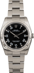 Unworn Rolex Oyster Perpetual 116034 Black Diamond Dial