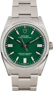 Pre-Owned Rolex Oyster Perpetual 126000 Green Dial
