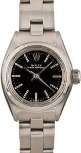 Ladies Rolex Oyster Perpetual 6718 Black Dial