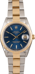 Rolex Oyster Perpetual Date 15223 Blue Index Dial