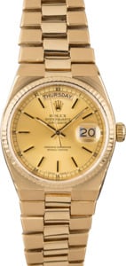 Rolex OysterQuartz Day-Date 19018 Yellow Gold Integral