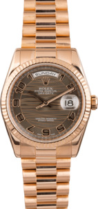 Rolex President 118235 Bronze Wave Dial